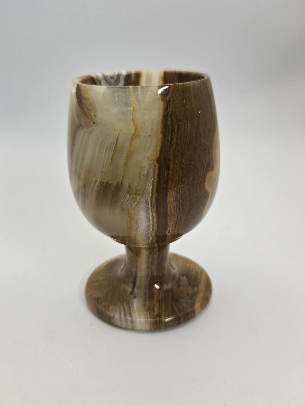 Small Onyx Goblet Beautiful Marbling And Shine